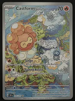 Pokemon TCG Castform Sunny Form Holo Card Surging Sparks 195/191SV08 - Image 1