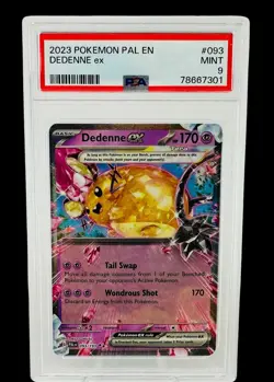 PSA 9 Dedenne ex 093/193 Paldea Evolved Holo 2023 Pokemon Card Graded Mint - Image 1