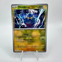 Pokemon Thundurus 033/086 Black Bolt Master Ball Reverse Holo TCG Card - Image 1
