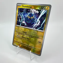 Pokemon Thundurus 033/086 Black Bolt Master Ball Reverse Holo TCG Card - Image 2
