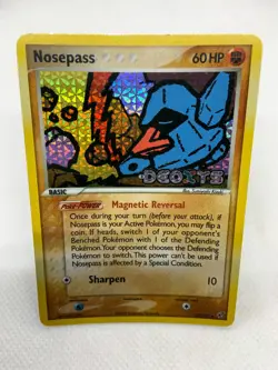 Pokemon Card - Nosepass Deoxys 42/107 Uncommon Reverse Holo Stamped - Image 5