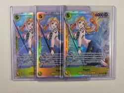 [3] NAMI EB03-053 ONE PIECE CARD GAME SR SUPER RARE STRAW HAT CREW X3 Q4856 - Image 1