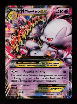 M Mewtwo EX 64/162 Ultra Rare Holo XY - BREAKthrough Pokemon Card - Image 1