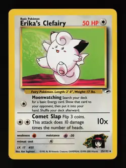 Erika's Clefairy 25/132 Non Holo Rare Gym Heroes Pokemon Card - Image 1