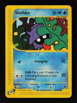 Shellder 129/165 Common Expedition Pokemon Card - Image 1