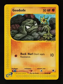 Geodude 110/165 Common Expedition Pokemon Card - Image 1