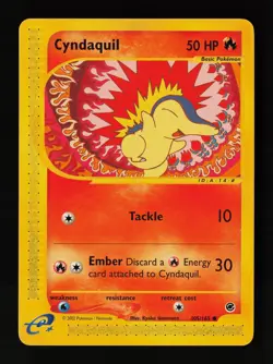 Cyndaquil 105/165 Common Expedition Pokemon Card - Image 1
