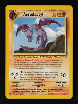 Aerodactyl 15/64 Non Holo Rare Neo Revelation Pokemon Card - Image 1
