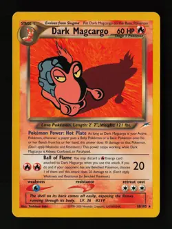 Dark Magcargo 18/105 Non Holo Rare Neo Destiny Pokemon Card - Image 1