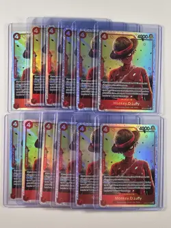 [12] MONKEY D LUFFY OP12-015 ONE PIECE CARD GAME HOLO SUPER RARE Q4856 - Image 1
