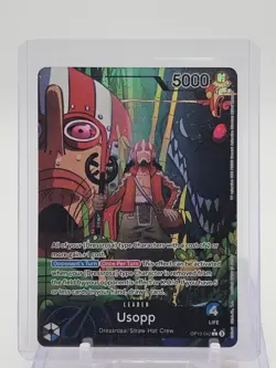 USOPP ONE PIECE CARD GAME DRESSROSA STRAW HAT OP10-042 ALT ART LEADER Q3878 - Image 1