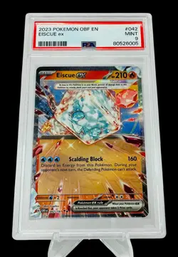 PSA 9 Eiscue Ex 042/197 Obsidian Flames 2023 Pokemon Card Graded - Image 3