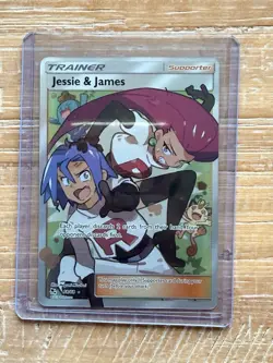 Pokemon TCG Jessie & James Trainer Full Art Ultra Rare Card 68/68 Hidden Fates - Image 1