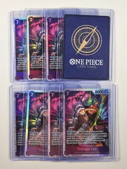[7] TRAFALGAR LAW ONE PIECE CARD GAME OP12-073 CHARACTER SUPER RARE HOLO Q4856 - Image 2