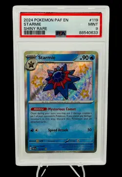 PSA 9 Starmie 119/091 Shiny Rare Paldean Fates Graded Pokemon Card 2024 - Image 1