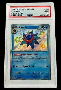PSA 9 Starmie 119/091 Shiny Rare Paldean Fates Graded Pokemon Card 2024 - Image 2