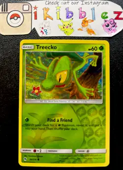 Treecko 20/214 NM Reverse Holo MISCUT OFC Pokemon Card. Free Tracked Shipping! - Image 1