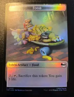 Food 0008 / Robot 0010 Foil Token Teenage Mutant Ninja Turtles MTG - Image 1