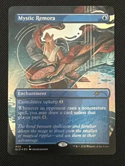 Mystic Remora Borderless Foil Secret Lair MTG LP-NM Rare - Image 1