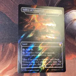 Wasteland Valley Of Gorgoroth X1 Mtg Lord Of The Rings Nm Borderless Surge Foil - Image 1