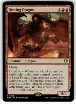 Nesting Dragon 245 Rare Commander Masters Magic: The Gathering Near Mint - Image 1