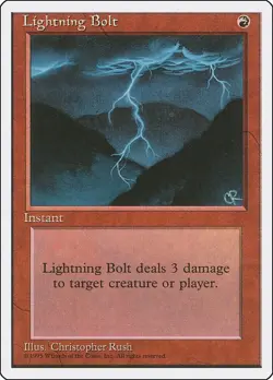 4x Lightning Bolt x4 -Lightning Bolt - Fourth Edition (4ED)) - HEAVY PLAY - Image 1