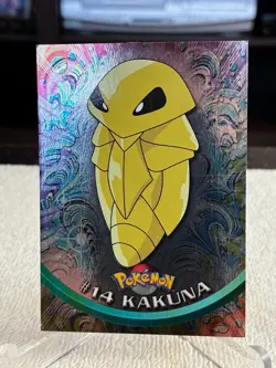Topps Pokemon Kakuna #14 Holo Foil TV Animation Edition Series 1 / Blue Logo - Image 1