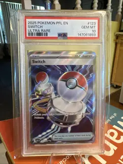 Pokemon Phantasmal Flames # 123 Switch Ultra Rare PSA 10 Card! Trainer GEM MINT! - Image 1