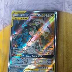 Pokemon Reshiram & Zekrom GX 222/236 SM Cosmic Eclipse Full Art Holo TAG TEAM - Image 1