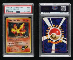 Rocket's Moltres Holo Japanese Pokemon Gym Expansion 1: Leaders' Stadium PSA 9 - Image 3