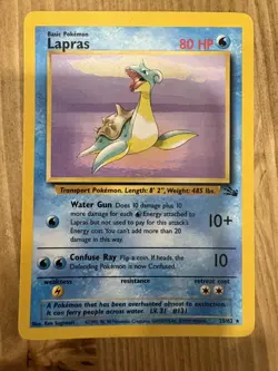 Pokemon TCG Fossil #25/62 Rare Lapras - Image 1