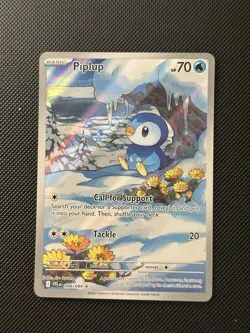 Pokemon TCG Piplup Illustration Rare 098/094 Phantasmal Flames NM - Image 1