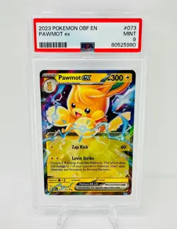 PSA 9 Pawmot ex 073/197 Obsidian Flames 2023 Pokemon Card Graded MINT - Image 1