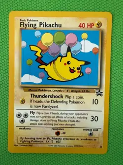 Pokemon Flying Pikachu 25 WOTC Black Star Promo Holo NM - Image 1