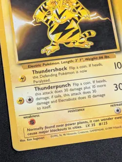 Vintage 1999 Electabuzz 20/102 Base Set Rare MP Pokemon TCG Card - Image 5