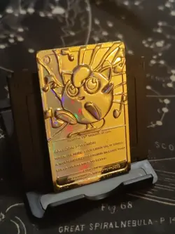 Pokemon Jigglypuff Trading Card Bar 23K Gold Plated 1999 Burger King Nintendo. - Image 4