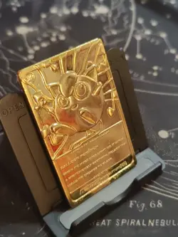 Pokemon Jigglypuff Trading Card Bar 23K Gold Plated 1999 Burger King Nintendo. - Image 5