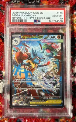Pokemon 2025 Mega Lucario ex 179/132 SIR Mega Evolution GEM MINT PSA 10 - Image 1