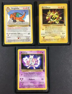 1999 Pokemon Black Star Movie Promos MEWTWO, DRAGONITE, & ELECTABUZZ - Image 1
