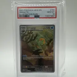 PSA 10 Omanyte #180 151 Pokemon 2023 GEM MINT - Image 1