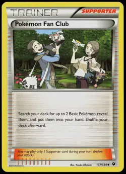 Pokemon Fan Club 107/124 XY - Fates Collide Non-Holo Pokemon TCG - Image 1