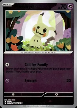 Mimikyu 042/094 Common Phantasmal Flames Pokemon Reverse Holo Near Mint - Image 1