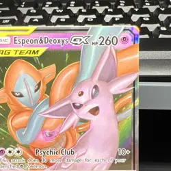 Pokemon Espeon & Deoxys GX TAG TEAM Ultra Rare Holo 72/236 Sm-Unified Minds - Image 2