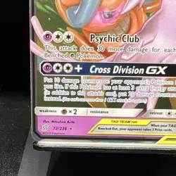 Pokemon Espeon & Deoxys GX TAG TEAM Ultra Rare Holo 72/236 Sm-Unified Minds - Image 4