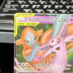 Pokemon Espeon & Deoxys GX TAG TEAM Ultra Rare Holo 72/236 Sm-Unified Minds - Image 5