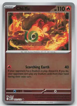 Chi-Yu 031/132 Uncommon Mega Evolution Pokemon Reverse Holo Near Mint - Image 1