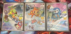 Pokemon First Partner Illustration Collection - Chimchar Turtwig Piplup Set - Image 1