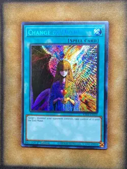 Yugioh Change of Heart RA01-EN050 Secret Rare 1st Ed NM - Image 1