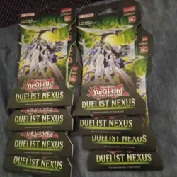 8 Yu-Gi-Oh! Duelist Nexus 1st Edition Sleeved Booster Pack Near Mint Sealed Lot - Image 1