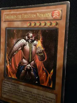 Yu-Gi-Oh Thestalos the Firestorm Monarch 1st Ed RDS-EN021 Ult R MISPRINT MP - Image 2